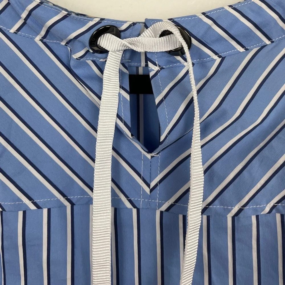 Bogner Nautical Stripe Bow Tie Back Short Sleeve Top 8